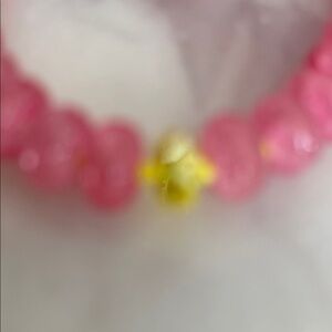 Pink and Yellow Beaded Bracelet